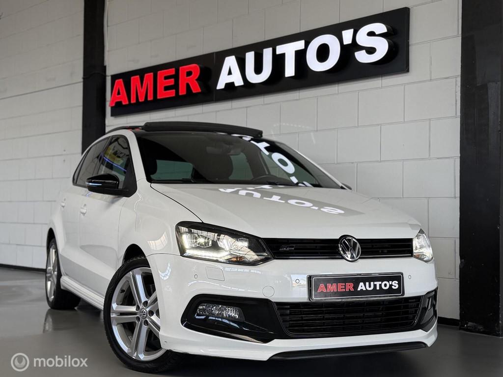 VW Polo 3x R-line 1.2 tsi 110 pk/Panorama/Xenon/UNIEKE Auto!, Auto's, Gebruikt, Zwart, 4 cilinders, Alcantara