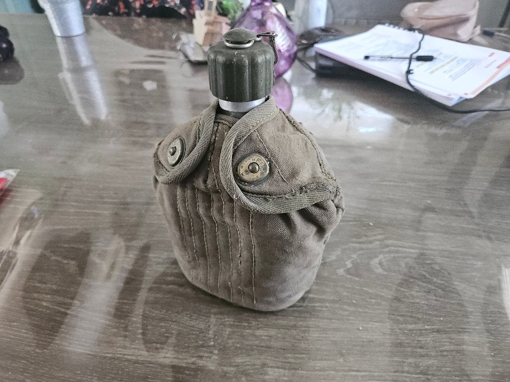 Leger veldfles groen, compleet met tas en fles, Ophalen of Verzenden, Landmacht, Nederland, Overige typen