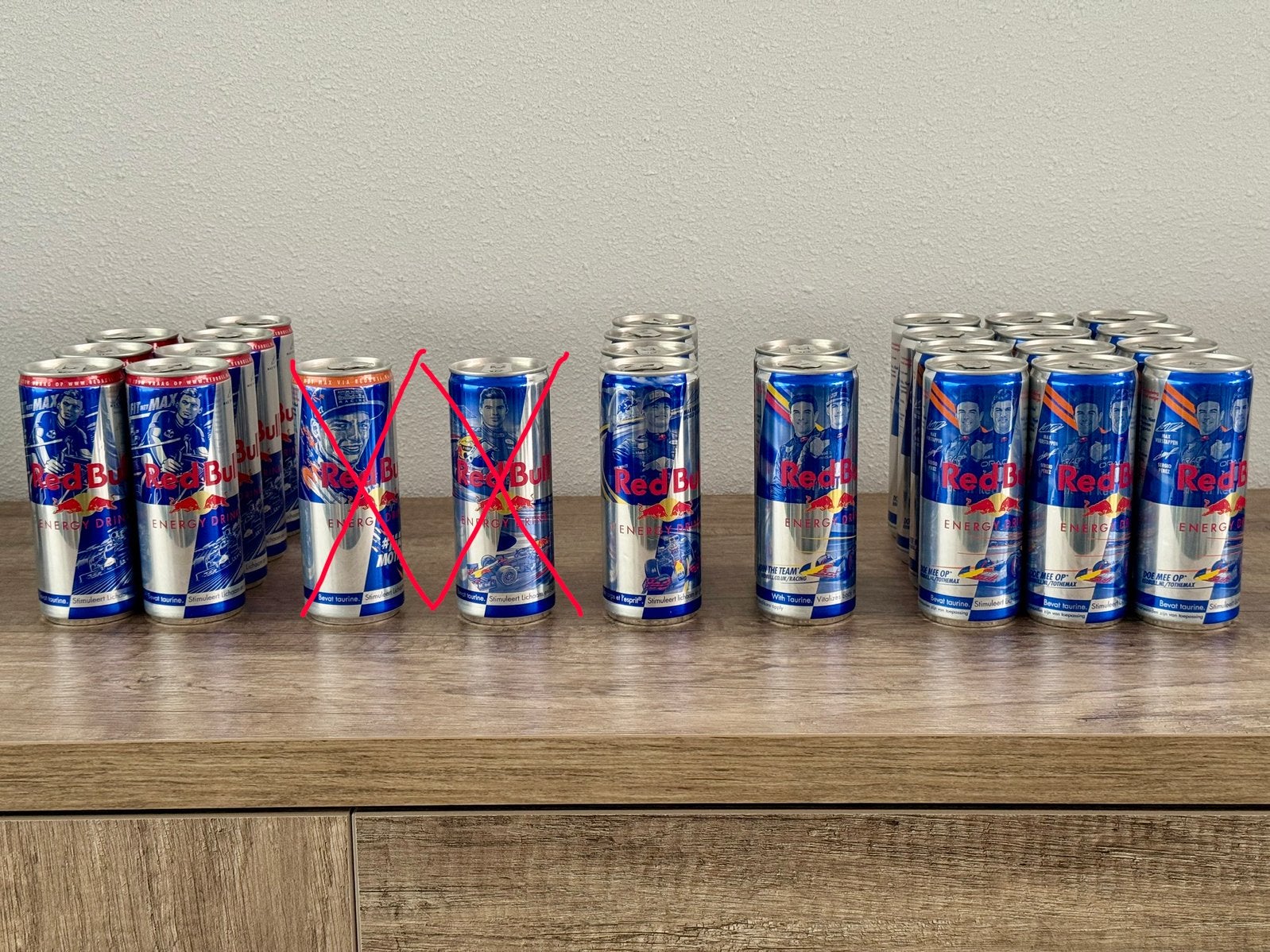 🟧 Max Verstappen 21x Red Bull blikjes NIEUW!, Ophalen of Verzenden, Nieuw, Formule 1