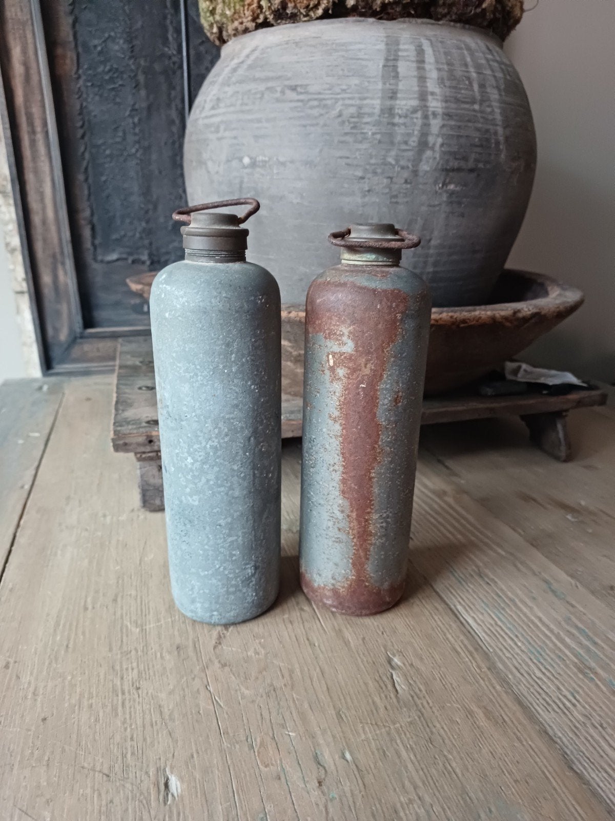 Oude zinken kruiken, Ophalen of Verzenden