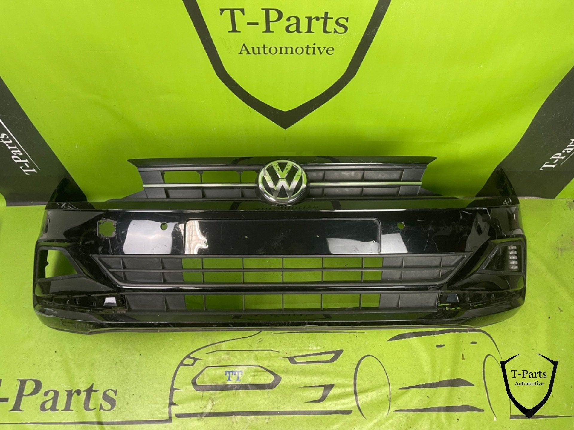 vw volkswagen polo 2g voorbumper bumper grille rooster 19+