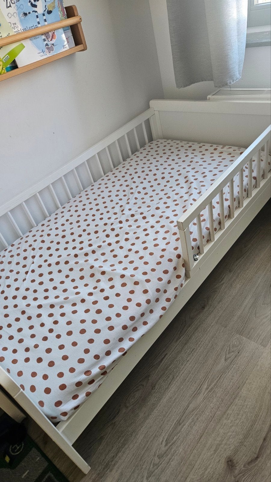 Kinderbed, Ophalen, Gebruikt, Wit, 190 cm of minder