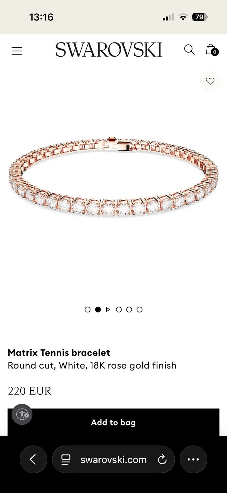 Swarovski armband 2026, Overige materialen, Nieuw, Ophalen of Verzenden, Overige kleuren