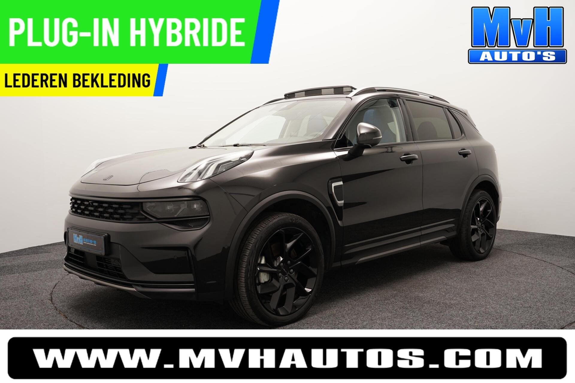 Lynk & Co 01 1.5 PHEV|FULL BLACK XL|LEER|NAP|PANO|SOH92%, Met garantie (alle), Bedrijf, 1854 kg, Hybride Elektrisch/Benzine