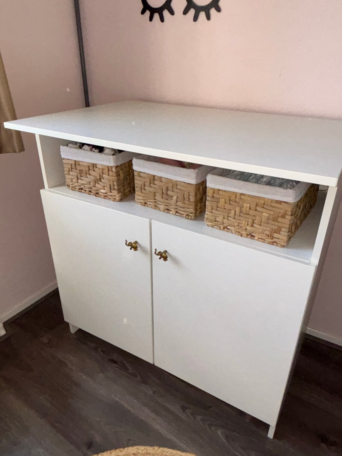 Commode met 2 deurtjes en open vak - 92x90x60 cm, Ophalen, 50 tot 70 cm, Zo goed als nieuw, 75 tot 100 cm