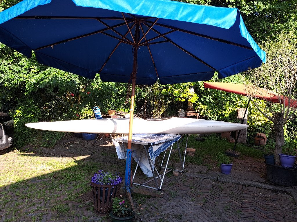 Kajak Wit 4 meter met kniebollen Peddels  Zwemvest, Ophalen, Gebruikt, 1-persoons