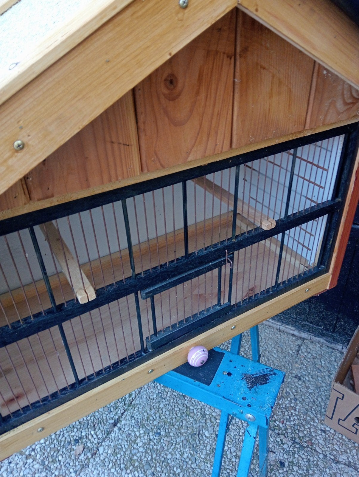 uit opa s Timmerschuur, Ophalen, Nieuw, Hout, Vogelkooi