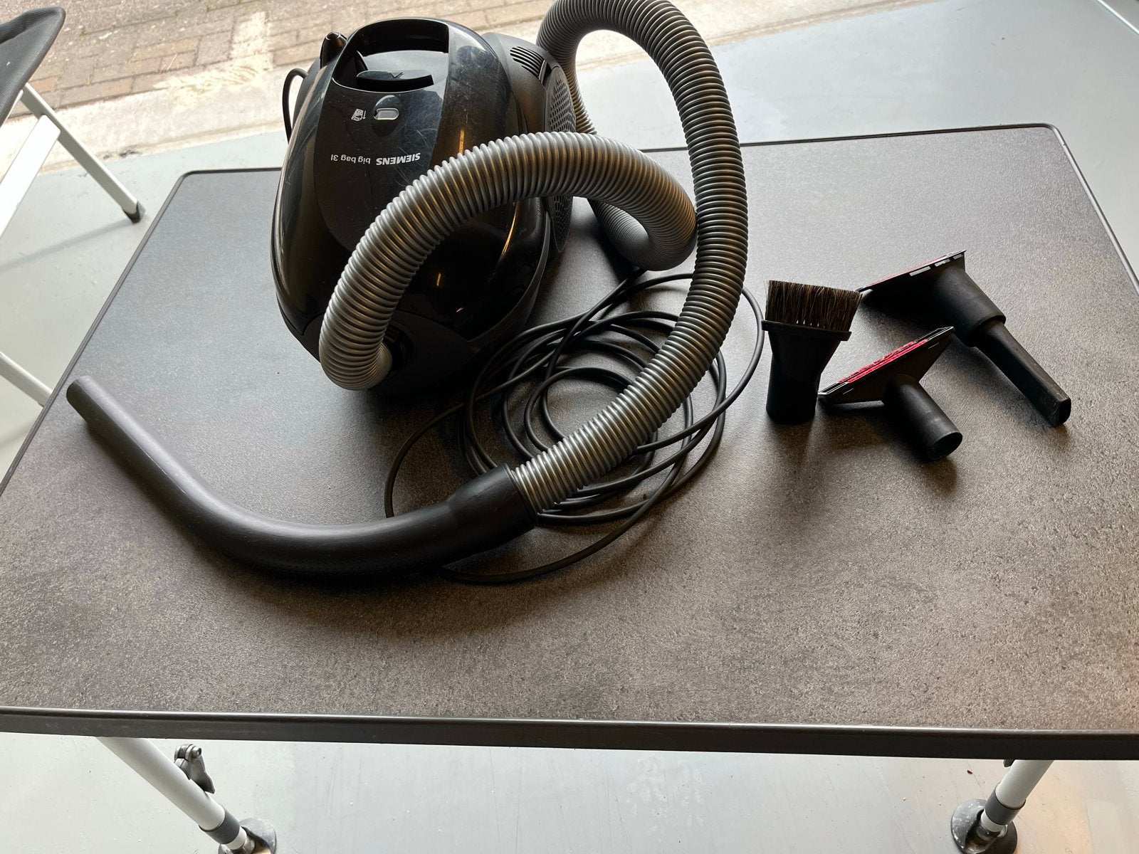 Siemens Big Bag 3l stofzuiger met accessoires, Gebruikt, Sledestofzuiger, Ophalen, Stofzak