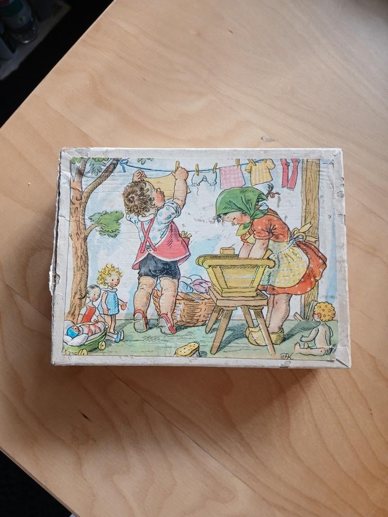 oude blokken puzzel doos, Antiek en Kunst, Ophalen of Verzenden
