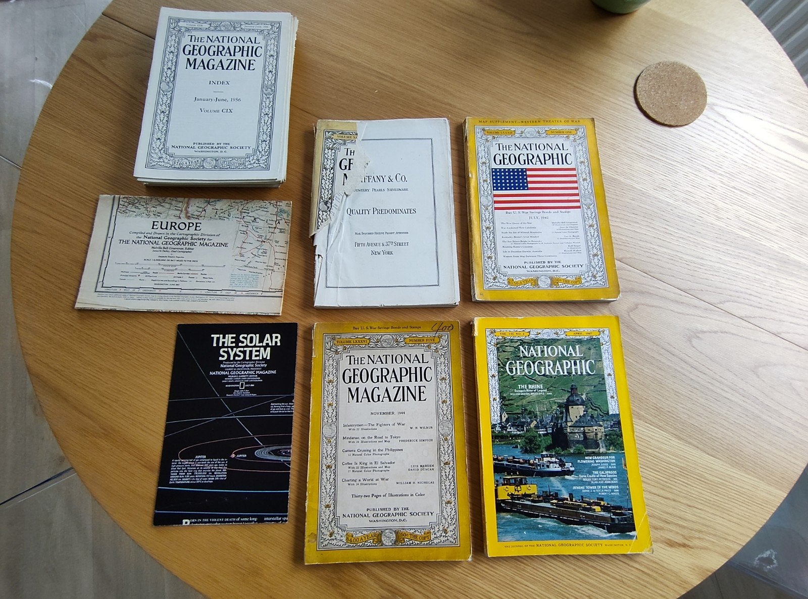 National Geographic Magazine 4st plus kaarten plus indexen, Ophalen of Verzenden, Gelezen, Wetenschap en Natuur
