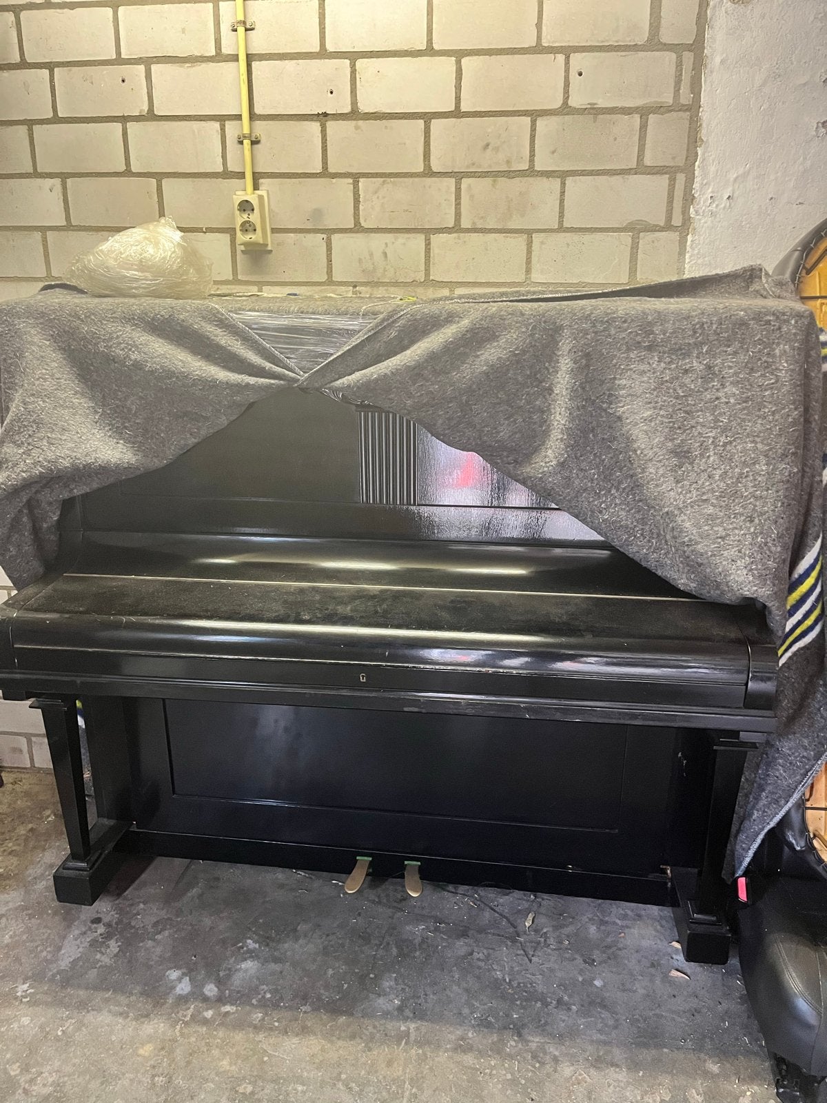 Zwart Hees & Co Piano - Gebruikt, Muziek en Instrumenten, Piano's, Ophalen, Gebruikt, Zwart, Piano