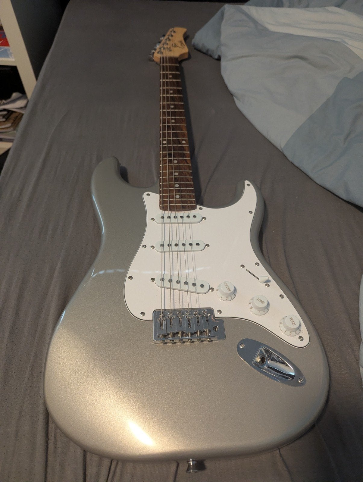 Could chinese Stratocaster Grijs !mist een snaar!, Ophalen, Zo goed als nieuw, Solid body, Overige merken