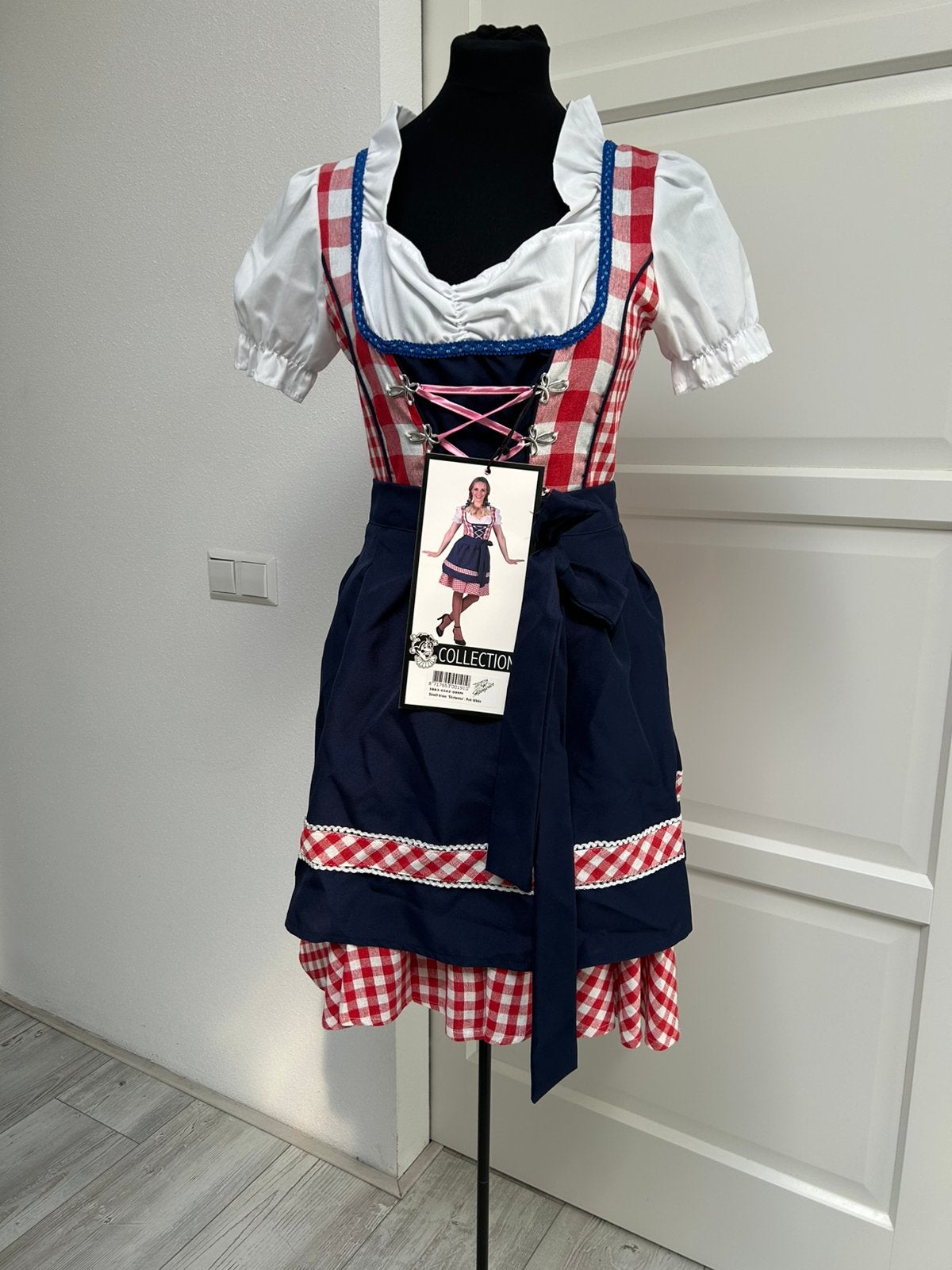 Dirndl Edelweis rode ruit maat XXL, Kleding | Dames, Maat 46/48 (XL) of groter, Nieuw, Ophalen of Verzenden, Overige thema's