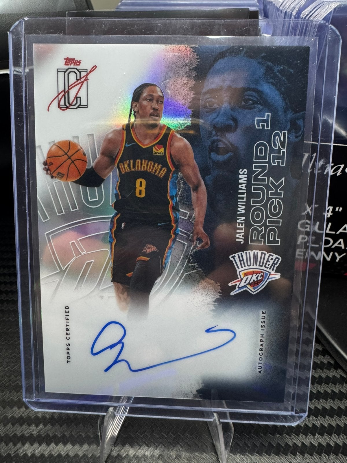 Jalen Williams Topps Signature Class Veteran Chrome Auto, Ophalen of Verzenden, Zo goed als nieuw, Plaatje