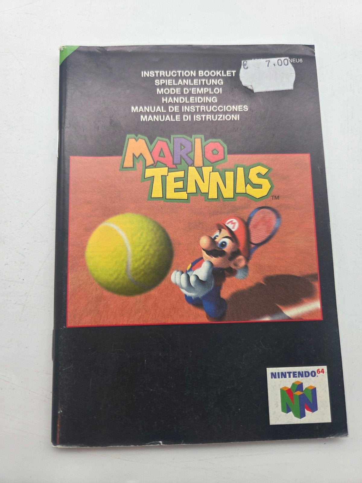Mario Tennis Handleiding Nintendo 64, Spelcomputers en Games, Games | Nintendo 64, Nintendo, Gebruikt, Nintendo of Europe GmbH, Nintendo Center, 63760 Großostheim, Germany