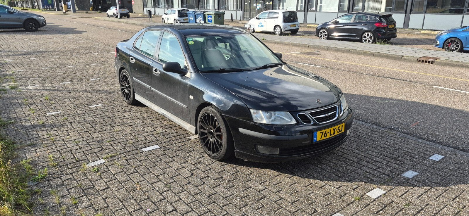 Saab 9-3 2.0 T Sport Sedan 2003 Zwart, Auto's, Saab, Voorwielaandrijving, 1998 cc, 4 cilinders, Zwart