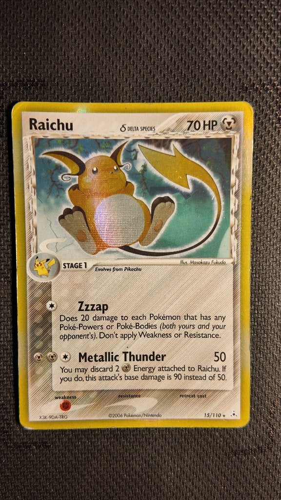 Raichu δ 15 Holon Phantoms | Pokemon kaart, Ophalen, Zo goed als nieuw, Losse kaart, Foil