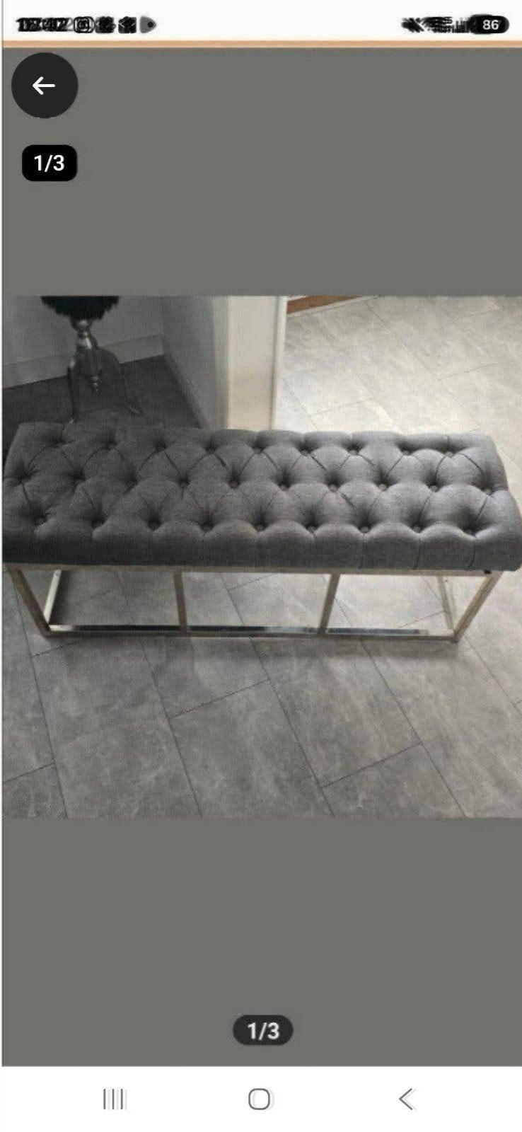 bank/poef, Ophalen, Zo goed als nieuw, Tweepersoons, 140 cm