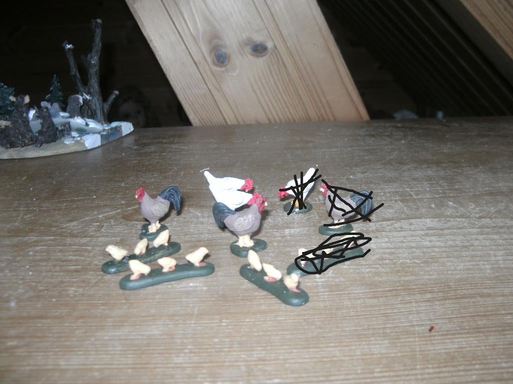 kuikentjes kippen haan schleich? pasen mini kerst vintage, Ophalen of Verzenden, Gebruikt, Boerderijdier, Overige typen