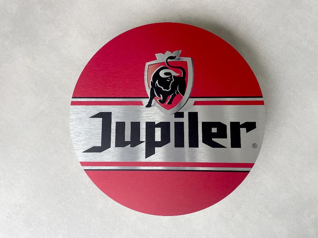 Reclamebord Jupiler bier logo reclame bord, alu 40x40 cm, Ophalen of Verzenden, Nieuw, Reclamebord