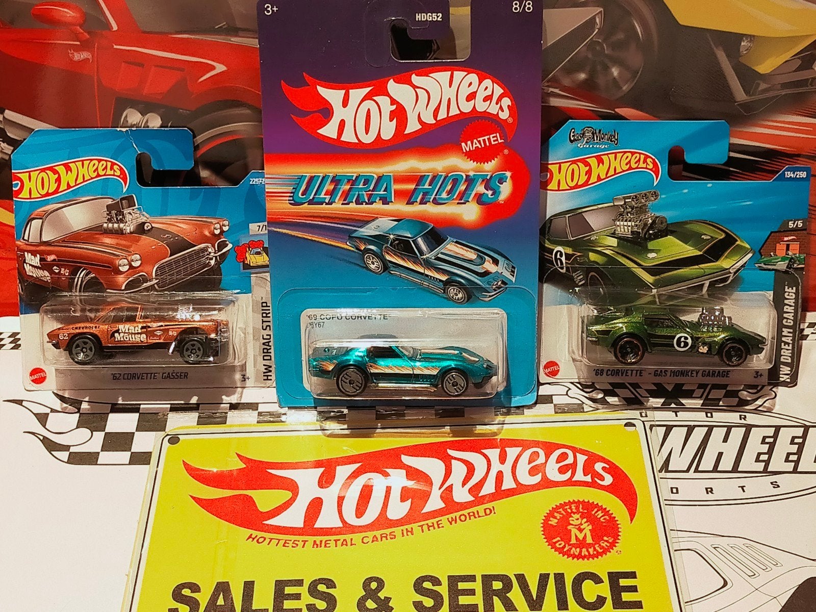 Hot Wheels Corvette- Ultra Hots, Gas Monkey, Gasser, Ophalen of Verzenden, Nieuw, Auto
