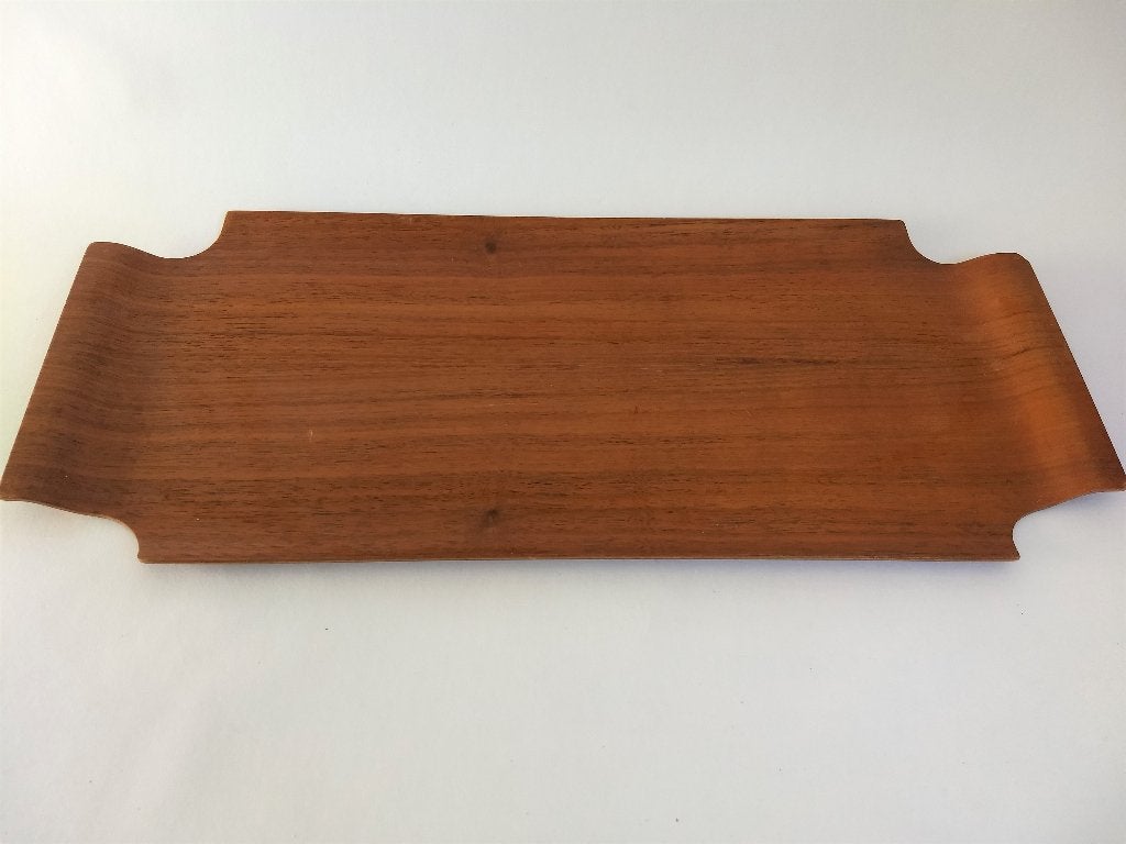 Vintage dienblad plywood teak impala, Ophalen, Gebruikt, Dienblad, Rechthoekig