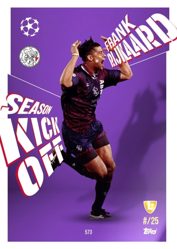 Frank Rijkaard Topps Season Kick off /25, Verzenden, Zo goed als nieuw, Ajax, Spelerskaart