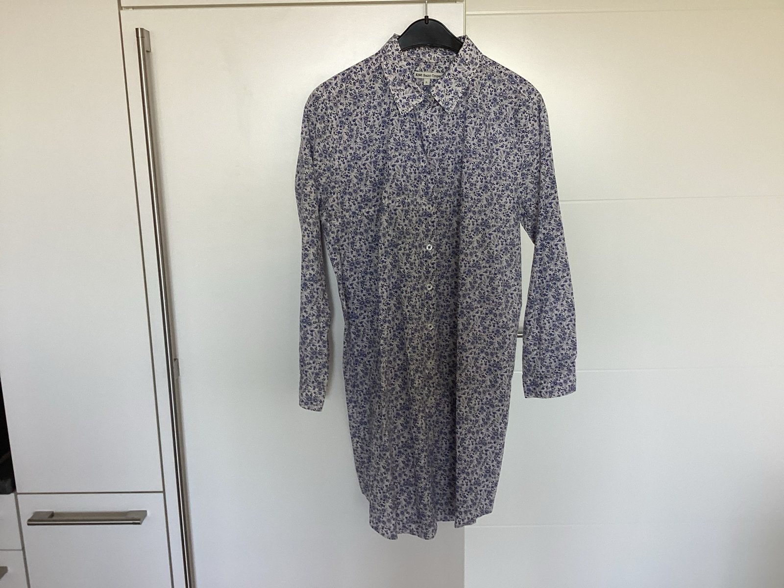 KIWI St. Tropez bloemetjes jurk, maat L, 100% katoen, Blauw, Maat 42/44 (L), Ophalen of Verzenden, Gedragen