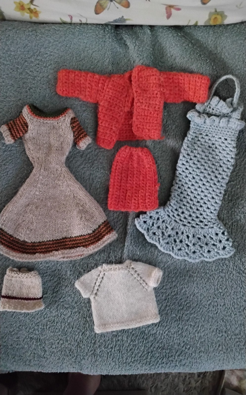 Handgemaakte gebreide en gehaakte poppenkleding set, Hobby en Vrije tijd, Breien en Haken, Ophalen of Verzenden