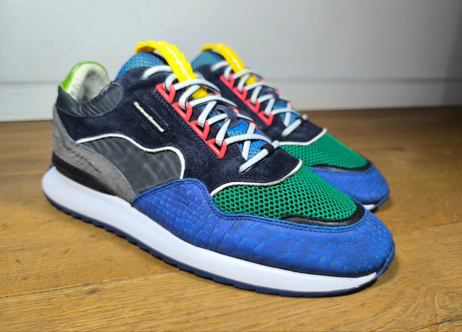 Floris van Bommel herenschoenen maat 9,5 / 44, Ophalen, Blauw, Floris van Bommel, Sneakers of Gympen