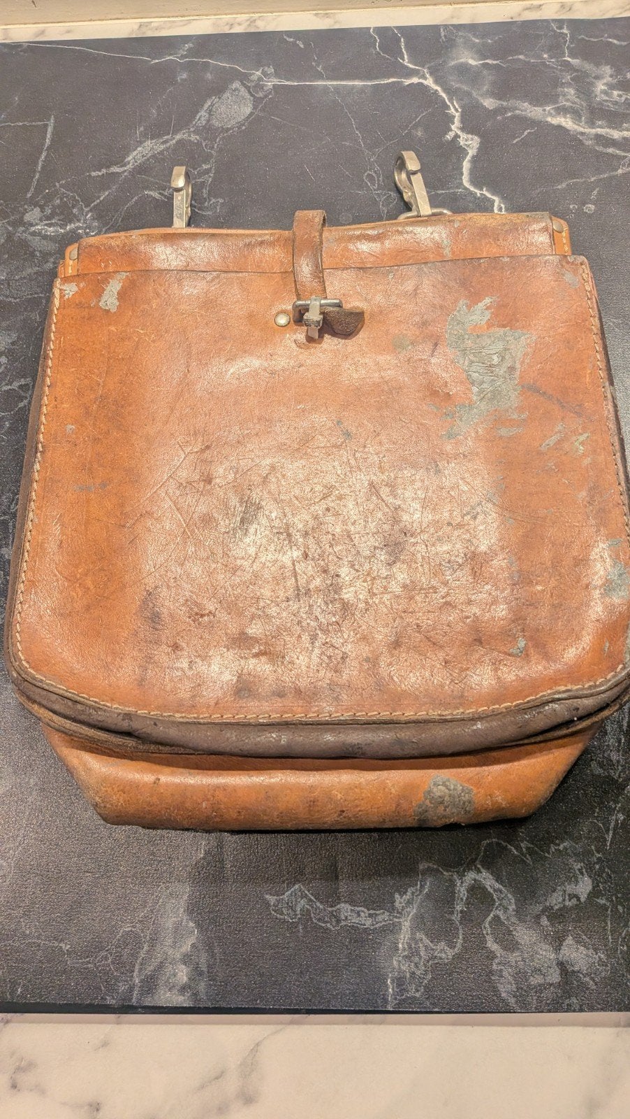 Vintage Bruinleren Kaartentas Militaire Stijl (Meldetasche, Ophalen of Verzenden, Landmacht, Duitsland, Kleding of Schoenen