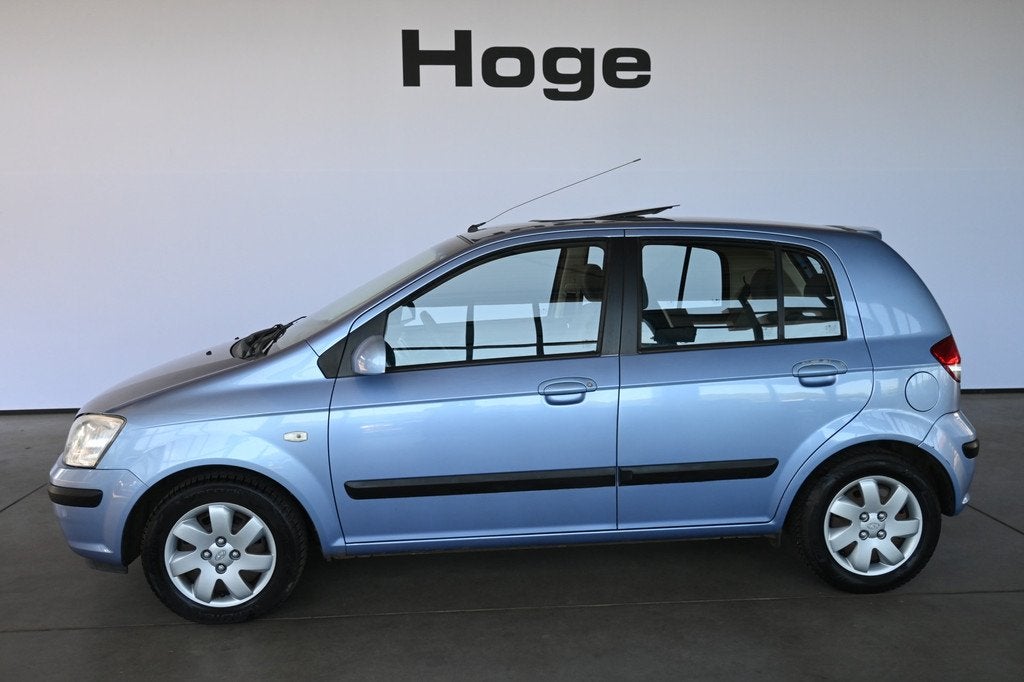 Hyundai Getz 1.6i-16V GLS Automaat Airco Schuifdak Goed Onde, Zwart, Blauw, Origineel Nederlands, Bedrijf