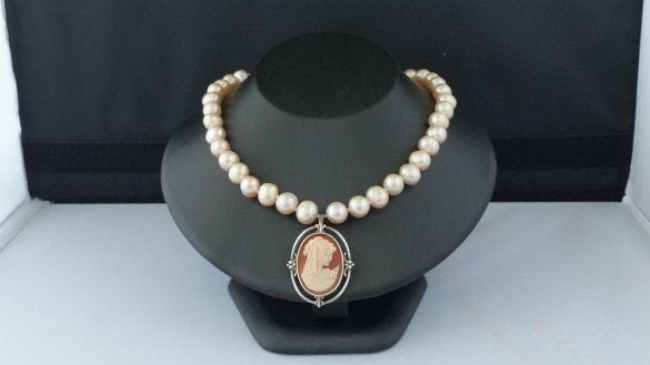 ZOETWATERPAREL ketting/oorhanger-set, Ophalen of Verzenden, Zilver, Overige typen, Met edelsteen