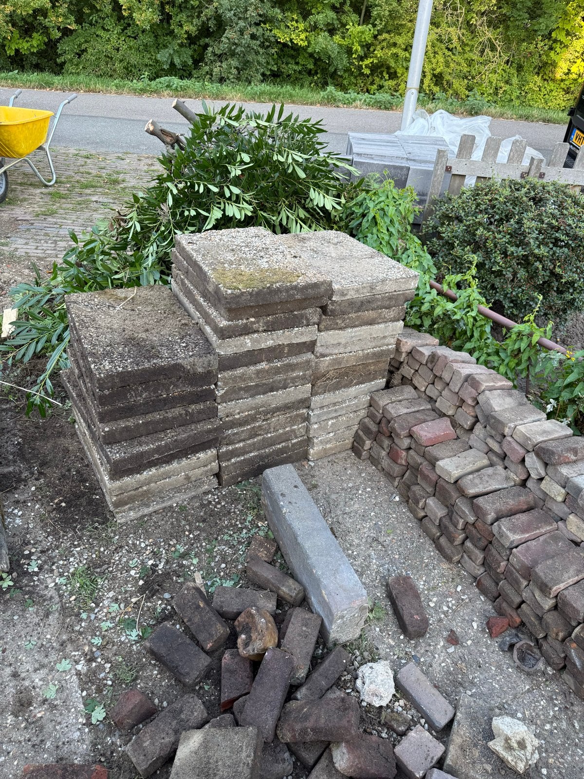38 grindtegels 60x40 cm, Ophalen, Gebruikt, 5 tot 10 m², Grind