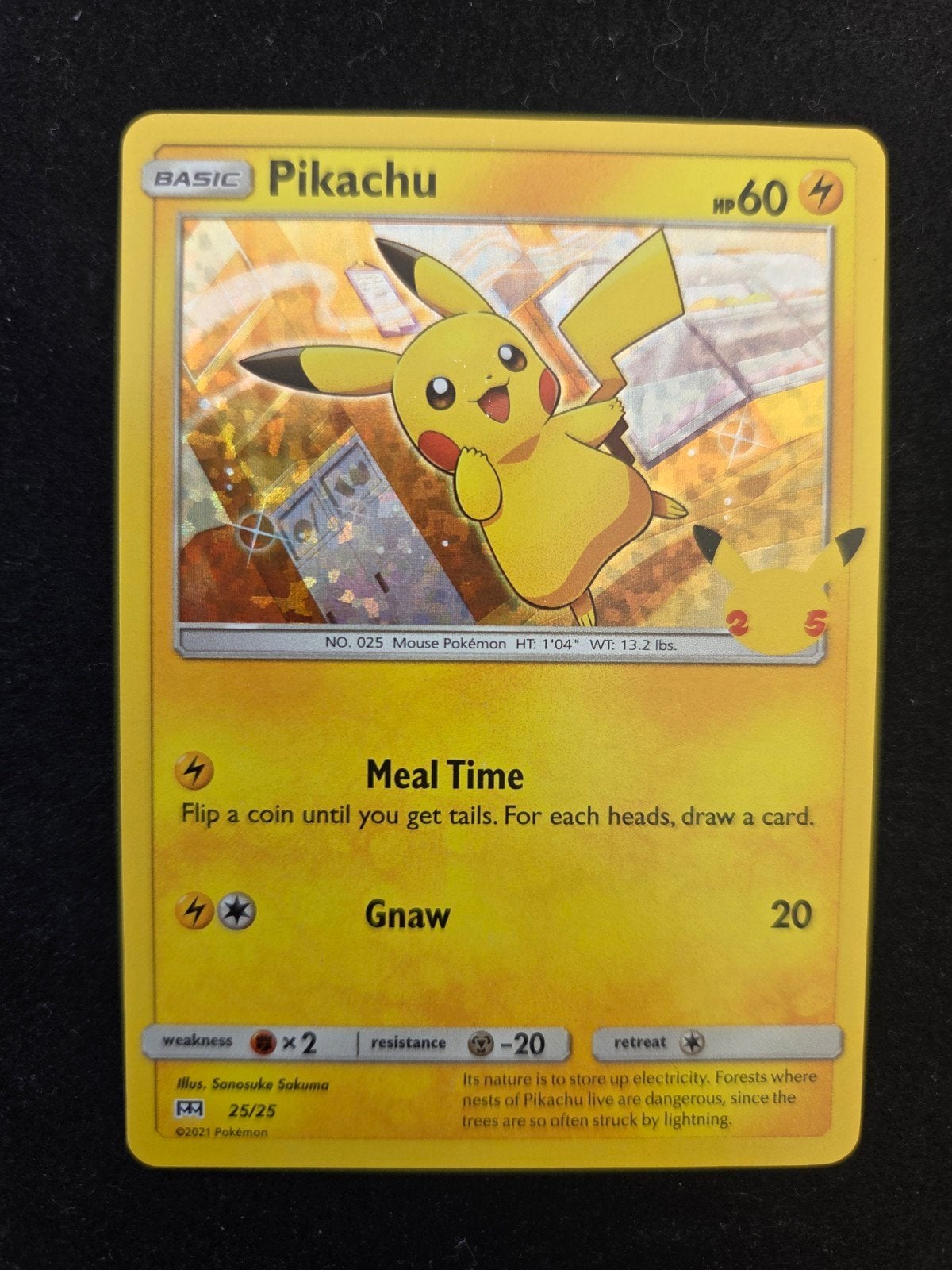 Pikachu McDonald's 25th celebrations 25 / 25 - holo - MCD, Hobby en Vrije tijd, Verzamelkaartspellen | Pokémon, Ophalen of Verzenden