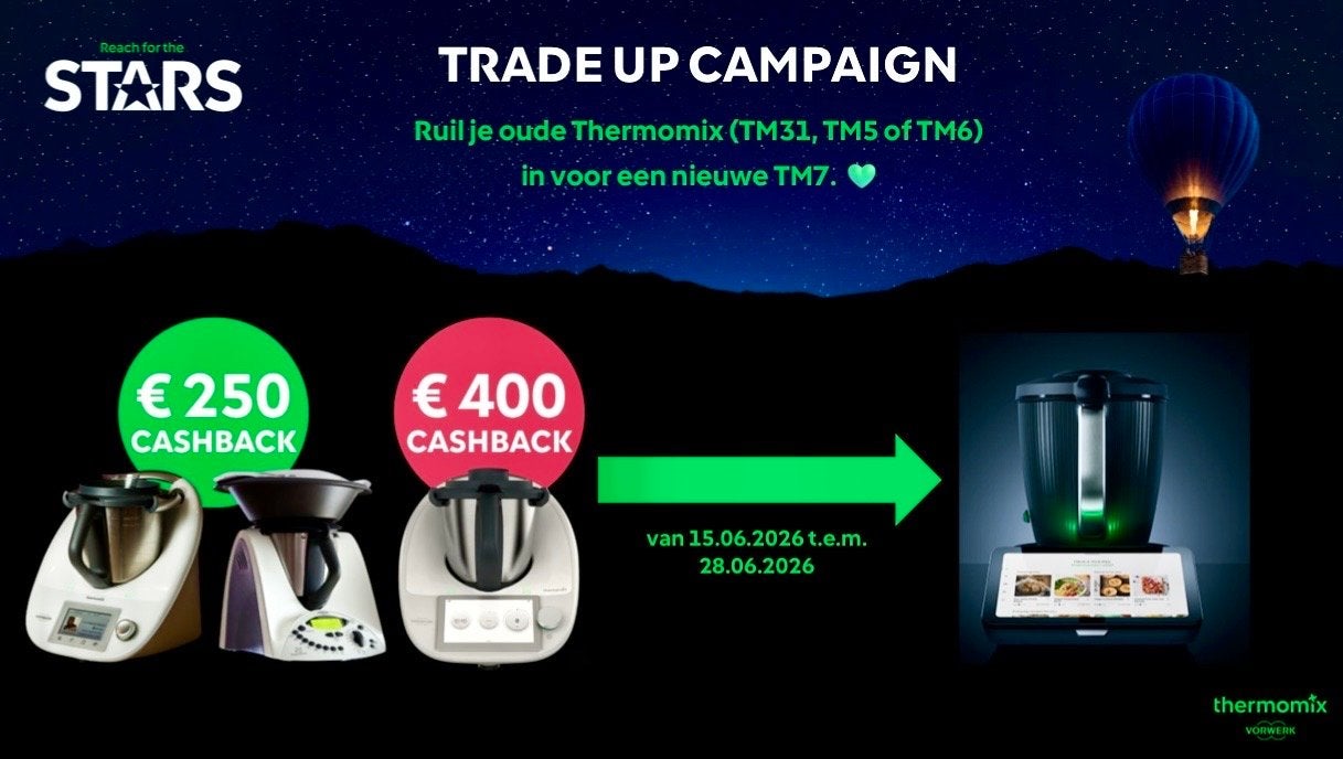 Thermomix TM7 CASHBACK €€€ De nieuwste generatie keukenrobot, Sallybaldrick@aol.com, 3 snelheden of meer, Ophalen of Verzenden