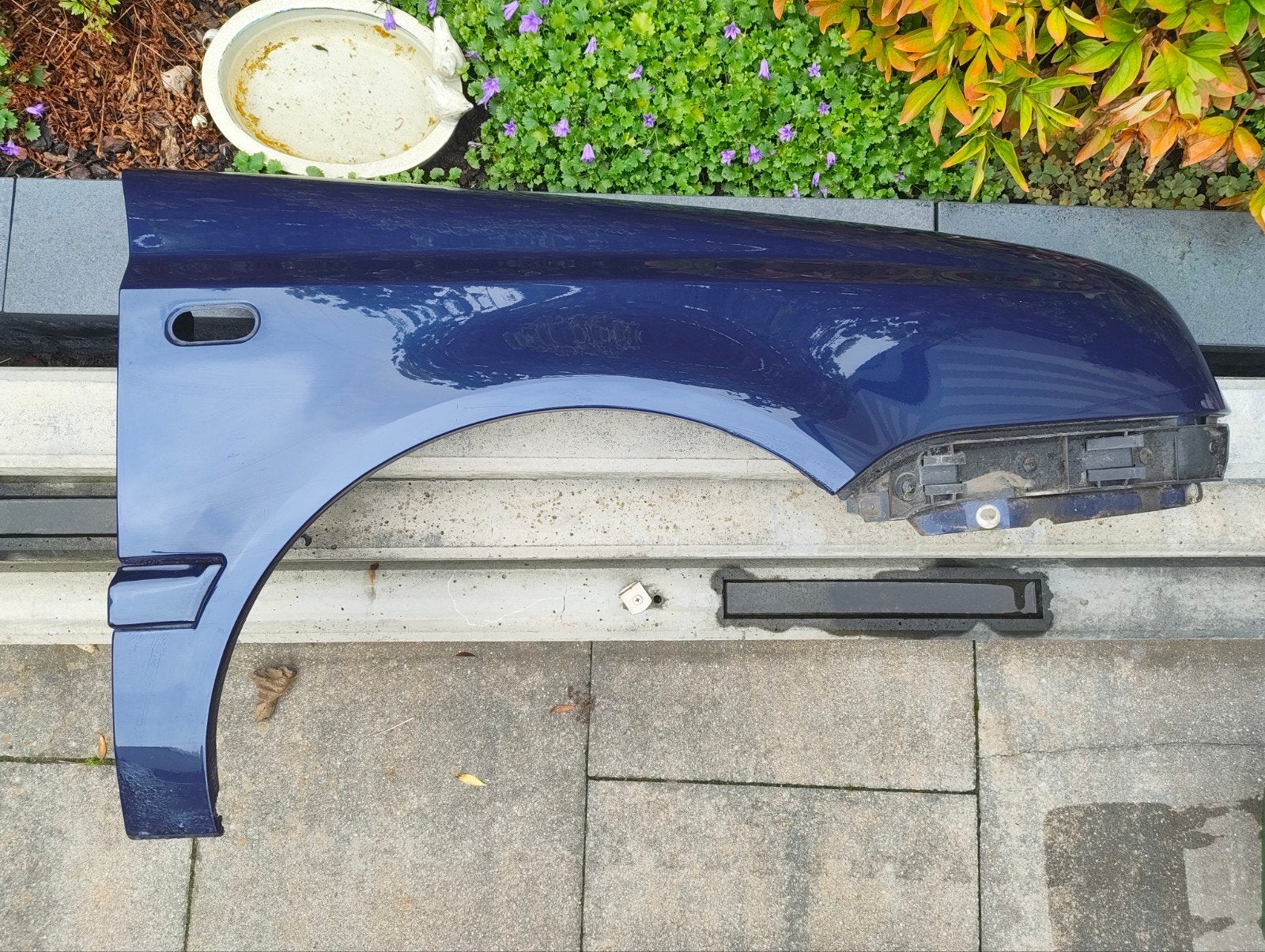 VW Golf 3.5 cabrio lb5n BLAUW spatbord rechts/passagierskant, Ophalen, Gebruikt, Volkswagen, Spatbord