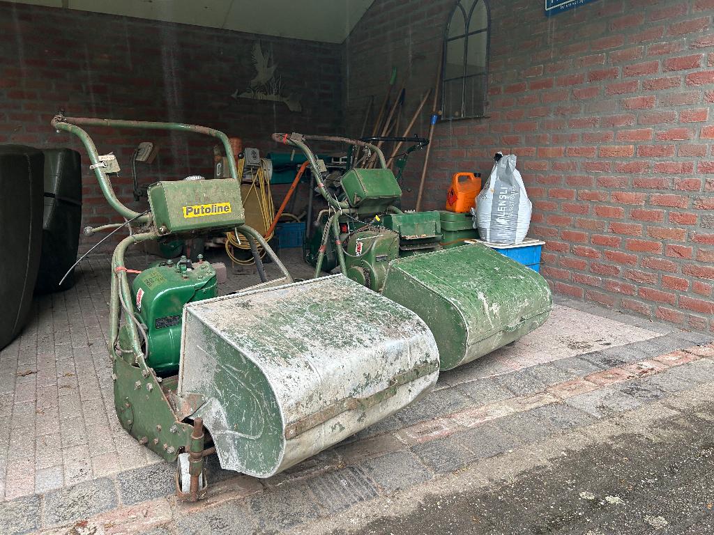 2x ATCO kooimaaier + tuinrol stoel – project / onderdelen, Tuin en Terras, Grasmaaiers, Ophalen, Gebruikt, Atco, Opvangbak