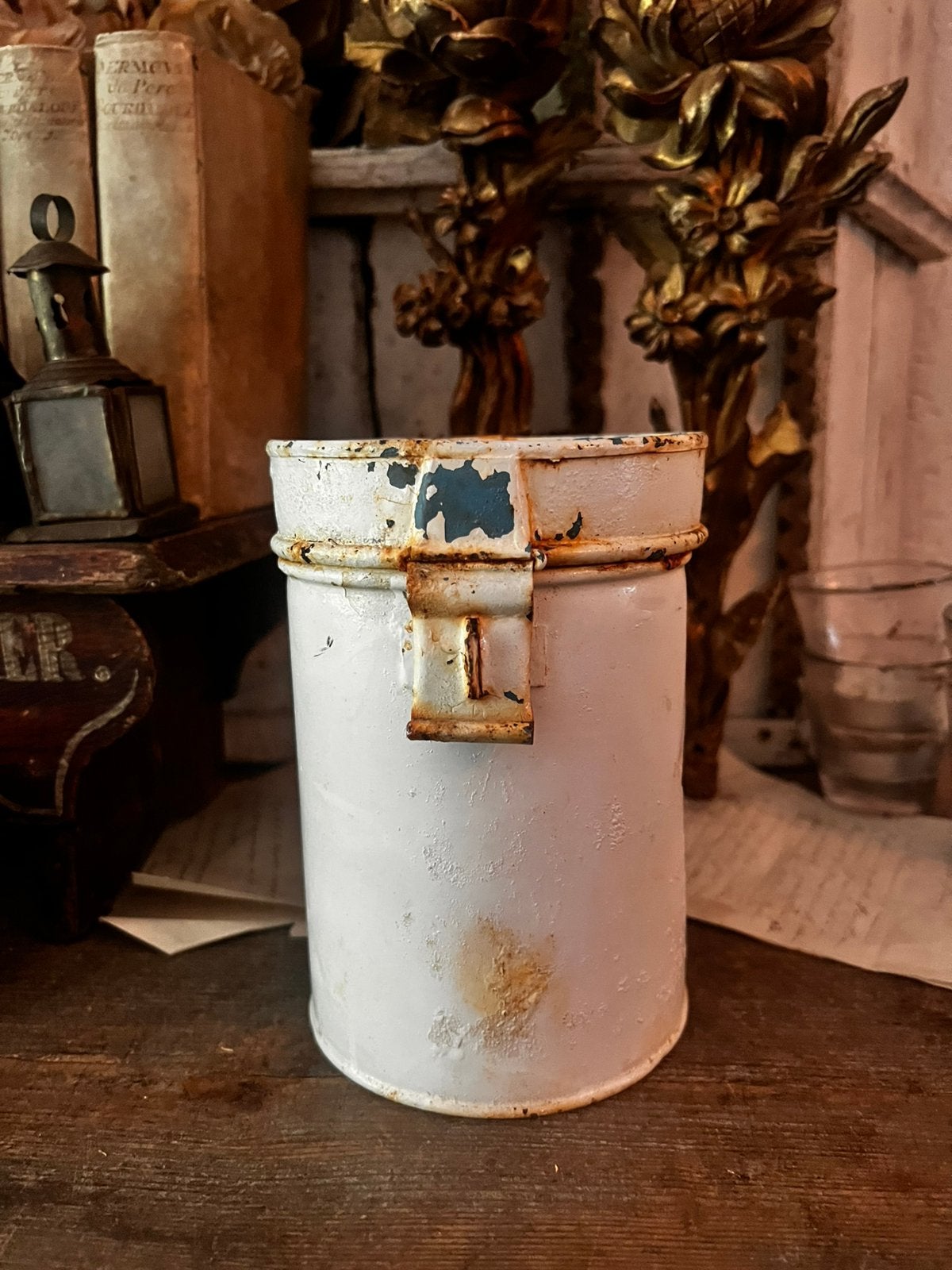 Antiek collectebus stoer brocante geld bus patina oud, Ophalen of Verzenden