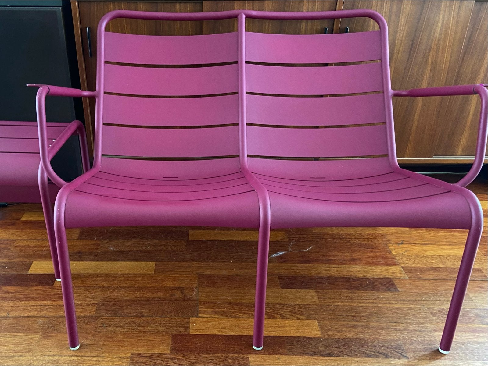 Fermob Luxembourg Duo Lounger met voetenbankje, Ophalen, Gebruikt, Aluminium