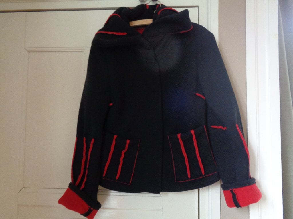 Boris Industries fleece jasje:mt M, Maat 38/40 (M), Boris Industries, Zwart, Ophalen of Verzenden