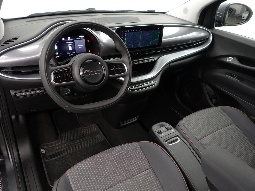 Fiat 500 Icon 42 kWh Aut- SOH 95%, Xenon Led, CarPlay, Andro, Auto's, Lichtsensor, Stof, Gebruikt, Met garantie (alle)