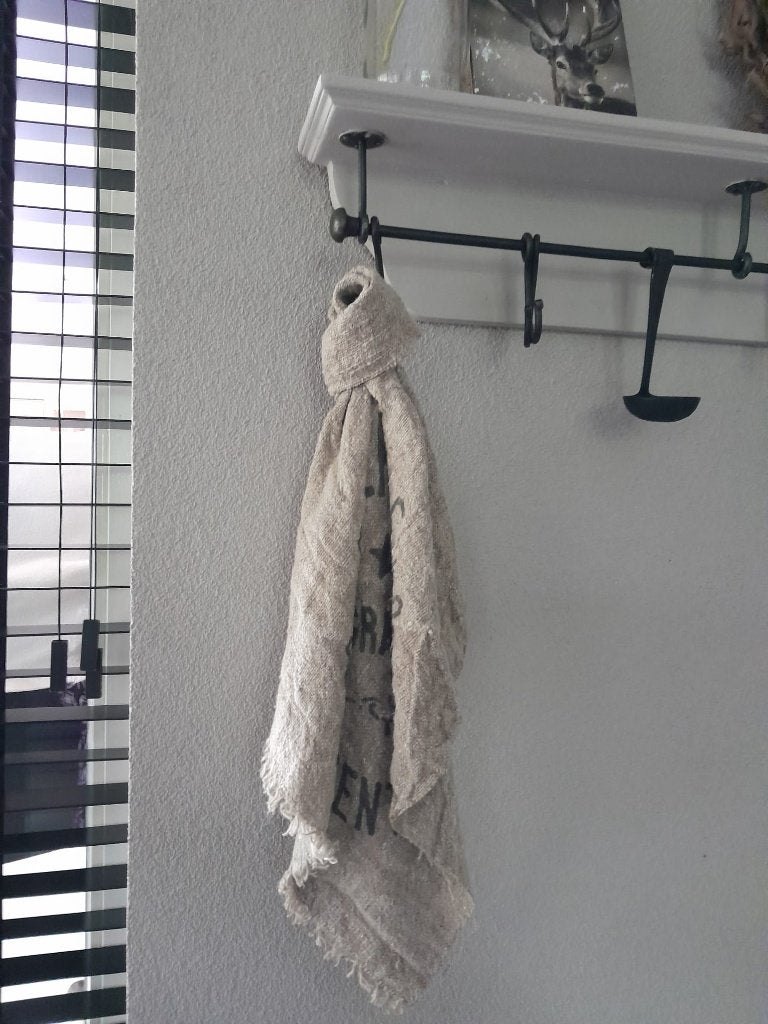 shabby doek met tekst, Ophalen of Verzenden