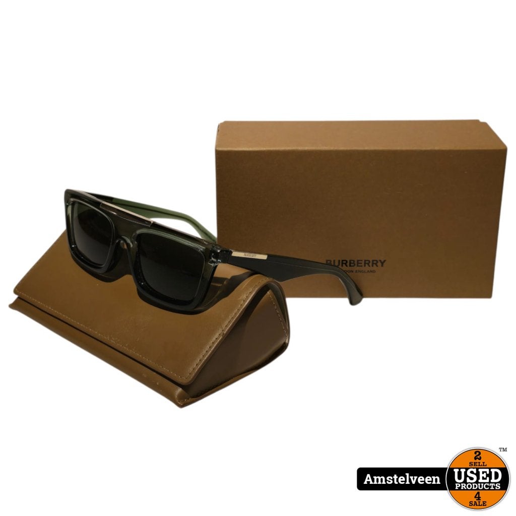 Burberry B4451-U Zonnebril Green | Nette Staat, Burberry, Gebruikt, https://www.burberry.com/contact-us/, Horseferry House, Horseferry Road, London SW1P 2AW, Verenigd Koninkrijk