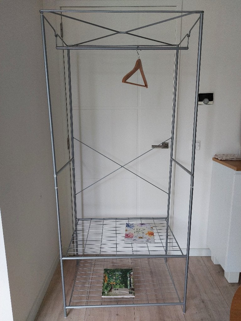 Kledingrek grijs, Ophalen, Gebruikt, Kast, 50 tot 70 cm