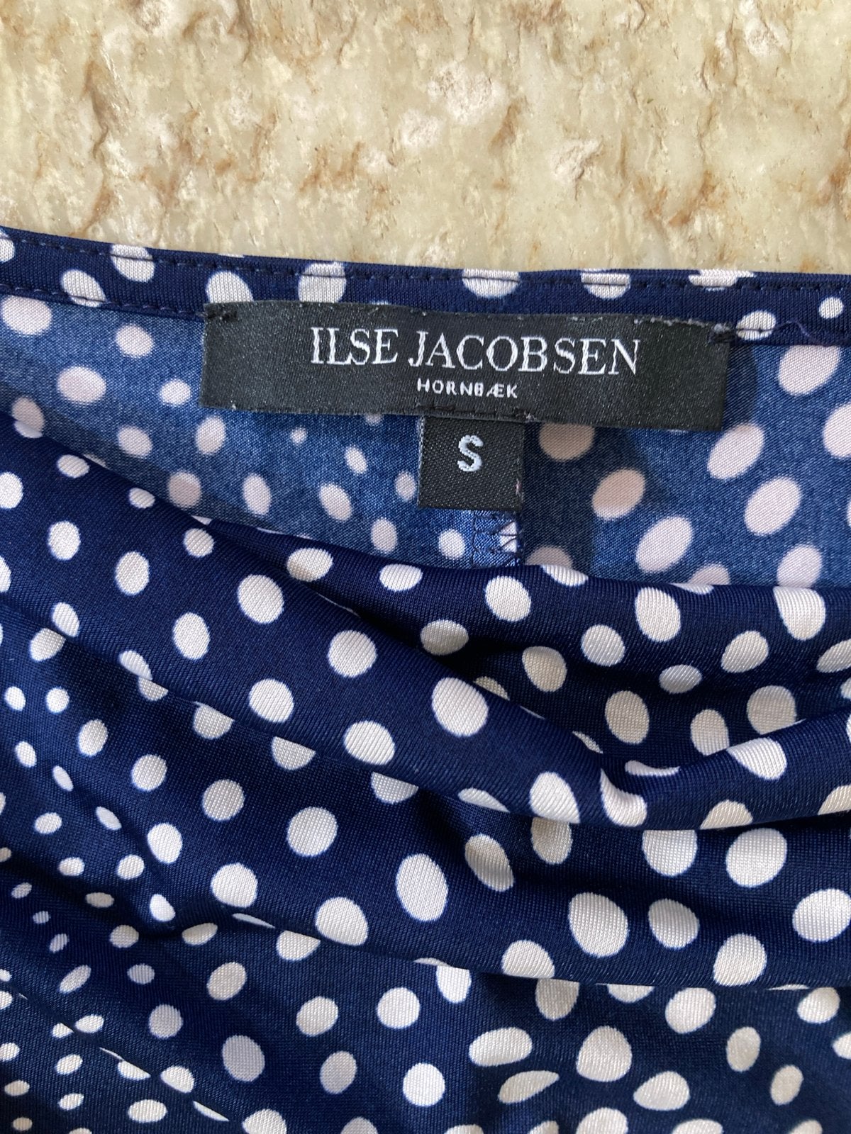 Ilse Jacobsen jurk, blauw met stippen, maat S, Blauw, Ophalen of Verzenden, Zo goed als nieuw, Knielengte