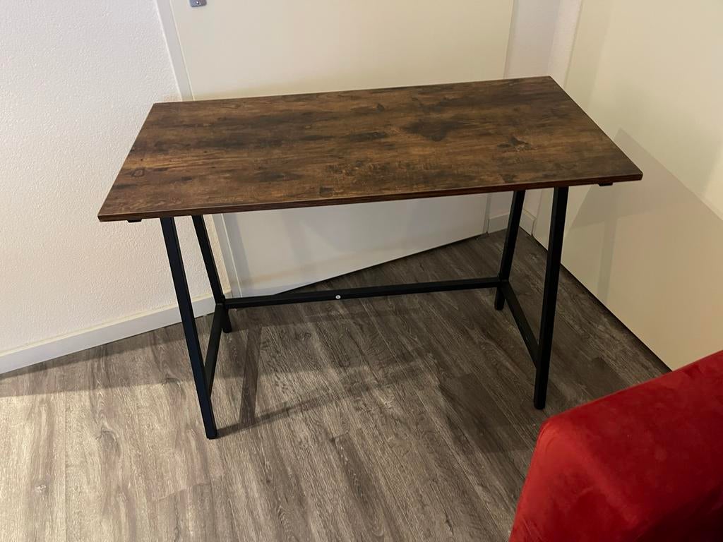 Compact bureau 100x75x50cm - Zo goed als nieuw, Huis en Inrichting, Bureaus, Hout, Bruin, Ophalen of Verzenden, Zo goed als nieuw
