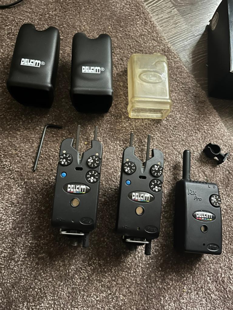 Delkim TXI plus 2+1 BLEU set inc delkim D locks en snag ears, Watersport en Boten, Hengelsport | Karpervissen, Ophalen of Verzenden