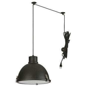 Hanglamp Magnus mat zwart - Karwei, Huis en Inrichting, Lampen | Hanglampen, Ophalen, Gebruikt, Glas, Minder dan 50 cm