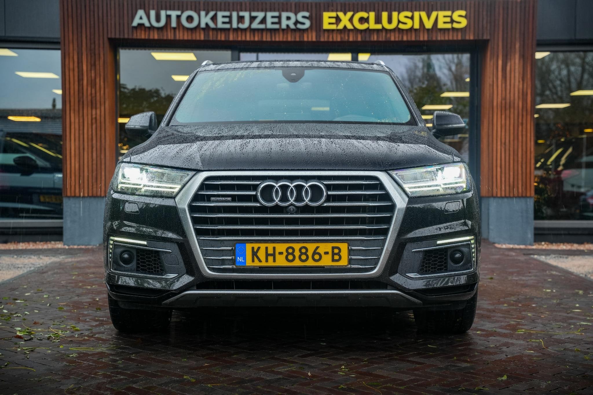 Audi Q7 3.0 TDI e-tron quattro Sport Leer Ambient Camera ACC, Auto's, Audi, Automaat, Gebruikt, Zwart, Bedrijf